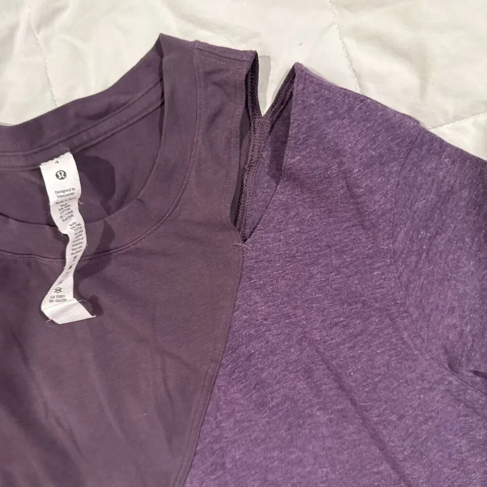 Lululemon Short Sleeve Shirt Purple Size 4 Size S/M
